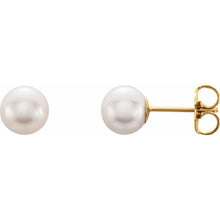 Load image into Gallery viewer, Natural White Pearl Studs - Elzom