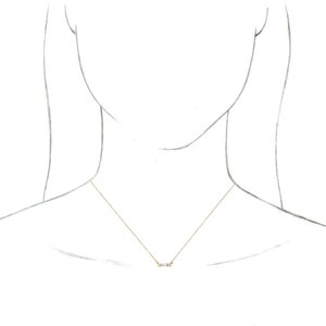 Baguette cut diamond minimal necklace