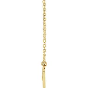 Yellow gold envelope necklace