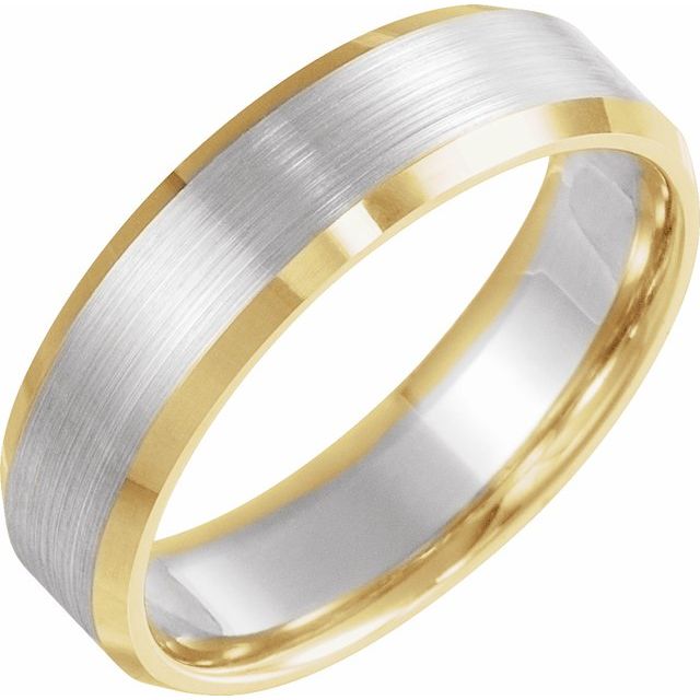 two tone men's wedding band