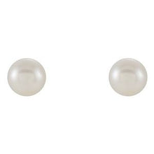 Load image into Gallery viewer, Natural White Pearl Studs