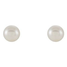 Load image into Gallery viewer, Natural White Pearl Studs