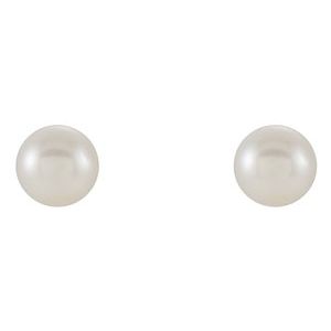 Natural White Pearl Studs