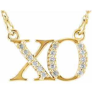 XO diamond necklace