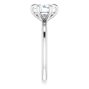 6 prong round diamond ring