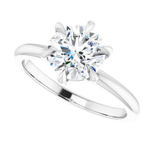 Load image into Gallery viewer, 6 prong round diamond ring