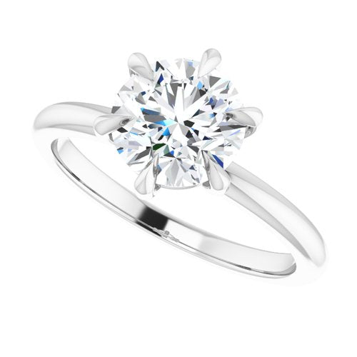 6 prong round diamond ring