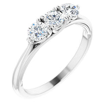 Load image into Gallery viewer, Classic Three round diamond wedding ring - Elzom