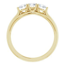 Load image into Gallery viewer, Classic Three round diamond wedding ring - Elzom