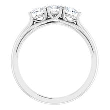 Load image into Gallery viewer, Classic Three round diamond wedding ring - Elzom