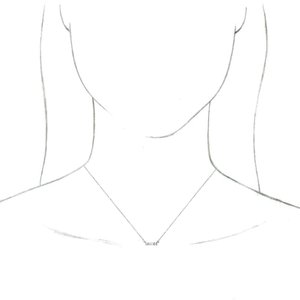 Baguette cut diamond minimal necklace