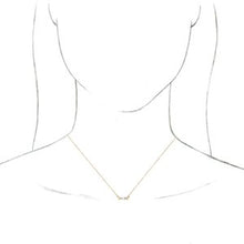 Load image into Gallery viewer, Baguette cut diamond minimal necklace