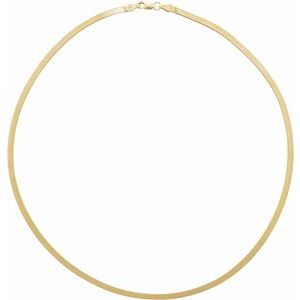 Sleek Herringbone 18" Chain - Elzom