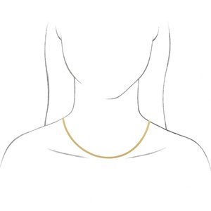 Sleek Herringbone 18" Chain - Elzom