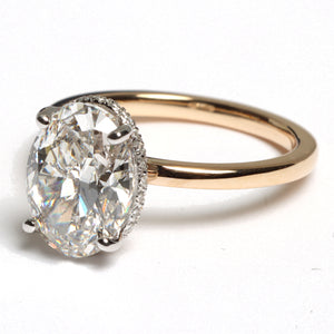oval cut hidden halo ring