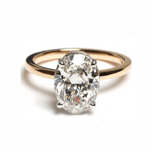 Load image into Gallery viewer, Oval Cut Hidden Halo Diamond Ring - Elzom
