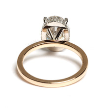 Load image into Gallery viewer, Oval Cut Hidden Halo Diamond Ring