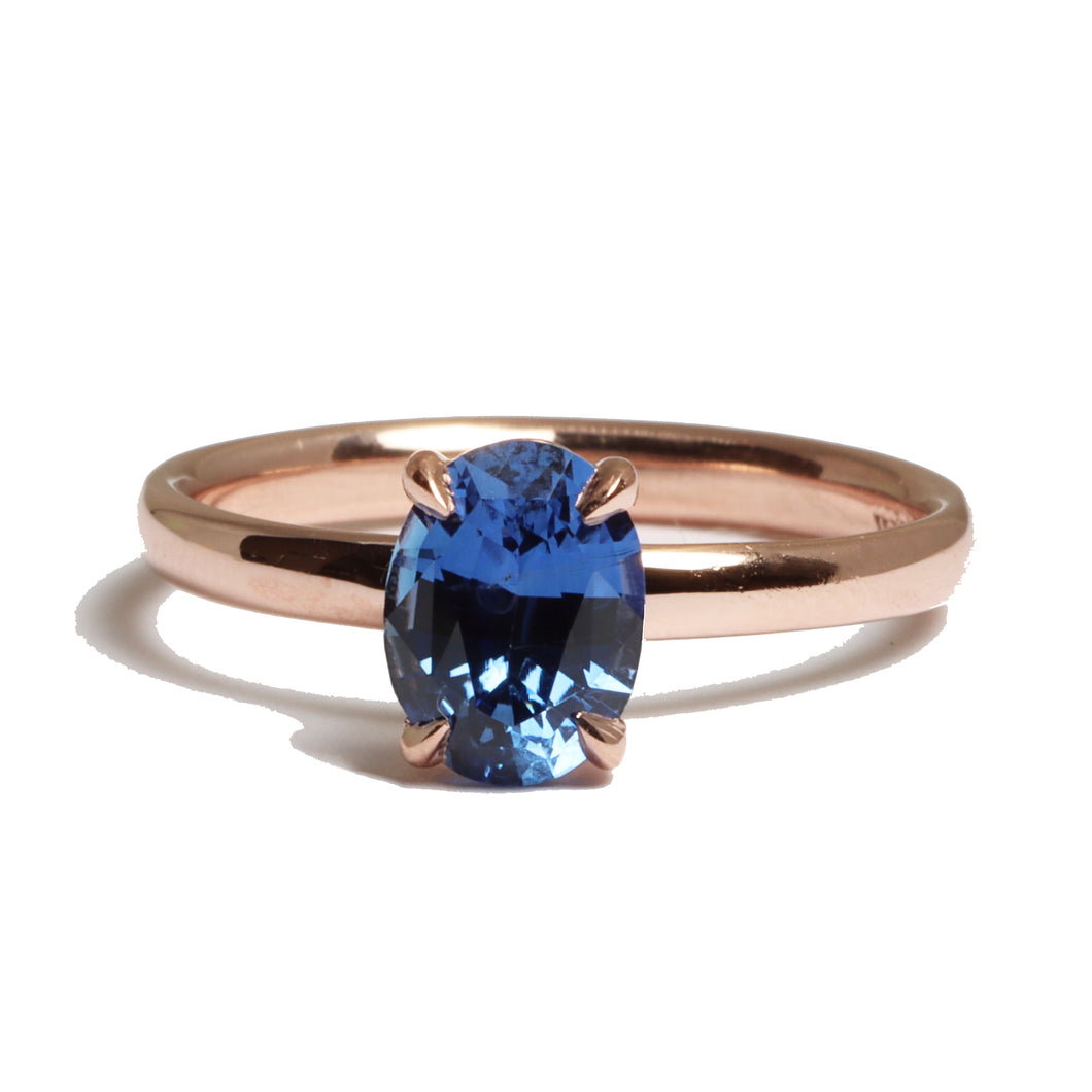 18K Rose Gold Sapphire Ring