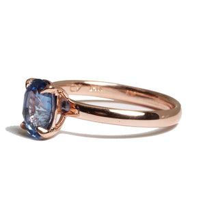 18K Rose Gold Sapphire Ring