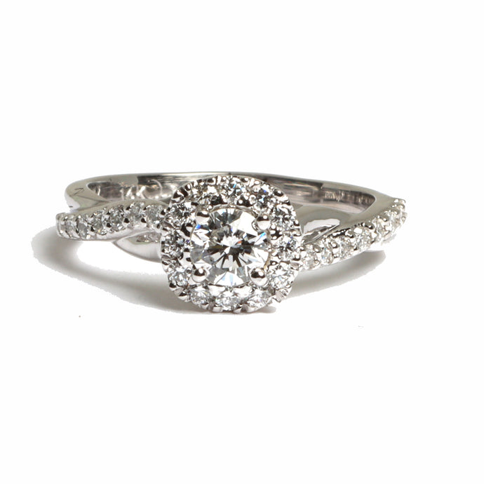 twisted diamond ring