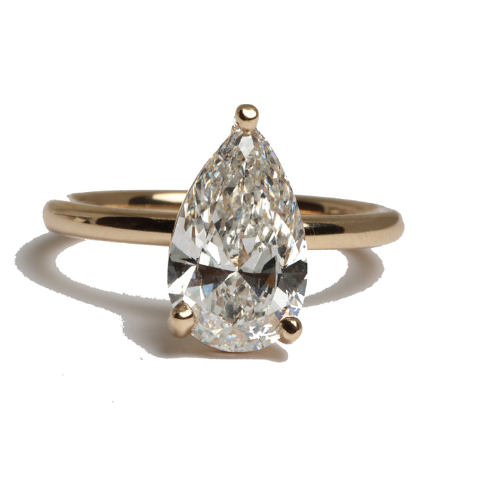 Camelia Pear Cut Diamond Ring