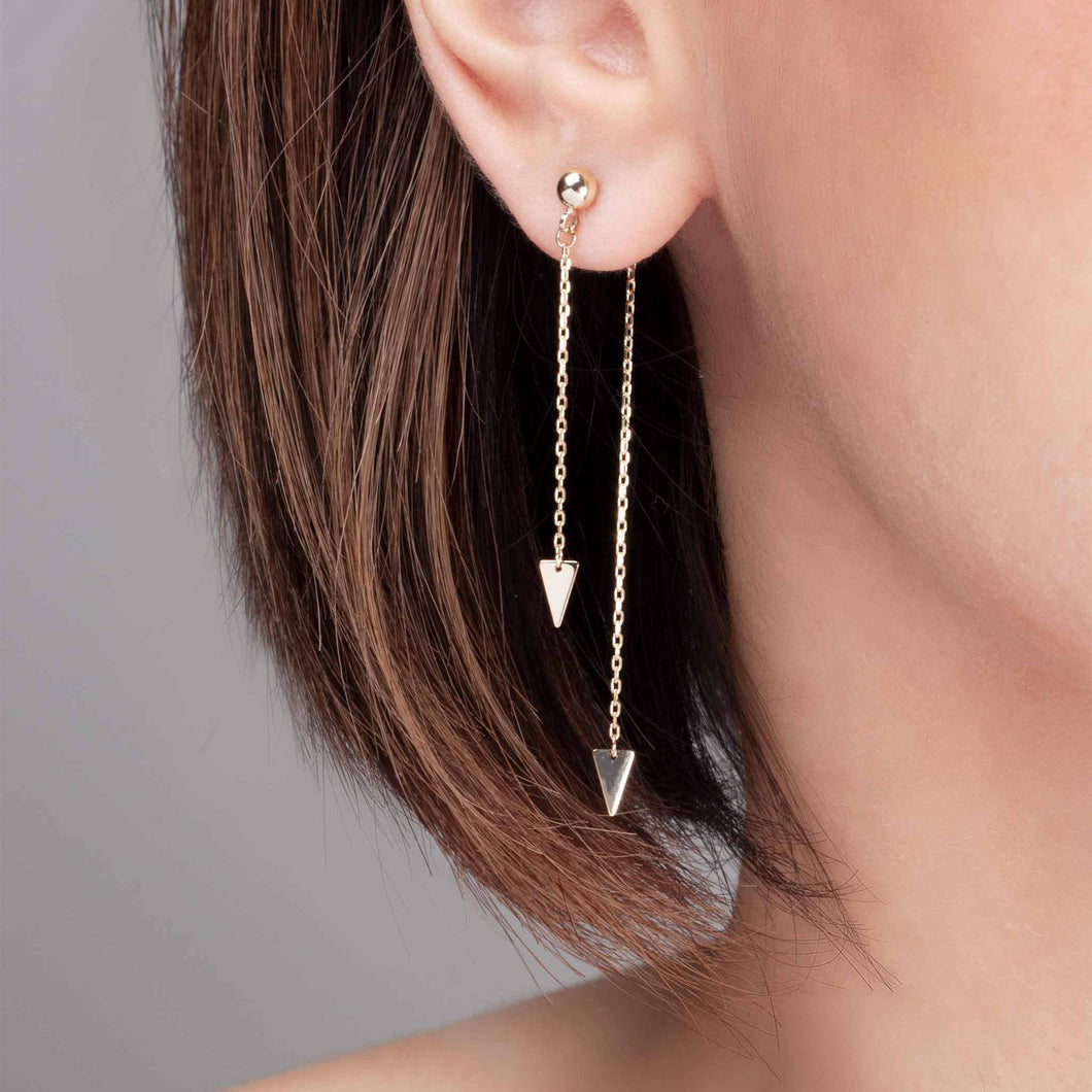 Double sided drop earrings - Elzom