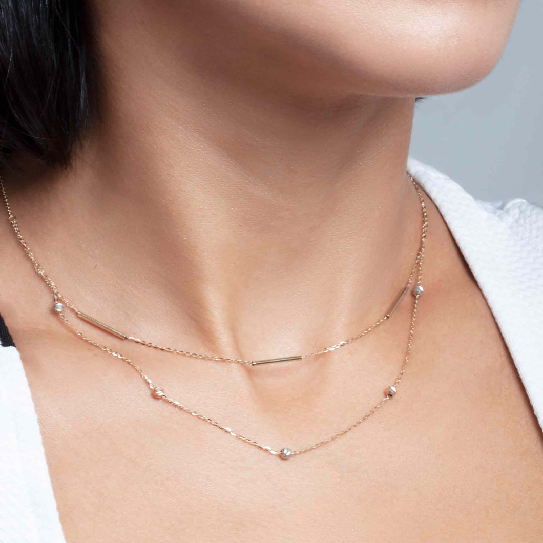 Double strand necklace