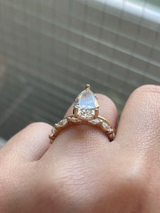 Camelia Pear Cut Diamond Ring
