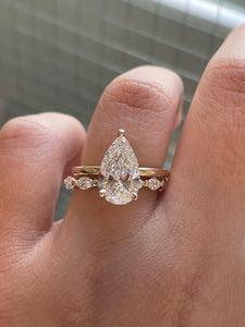 Camelia Pear Cut Diamond Ring